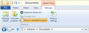 Screenshot of Library Tools in Windows 8 File Explorer